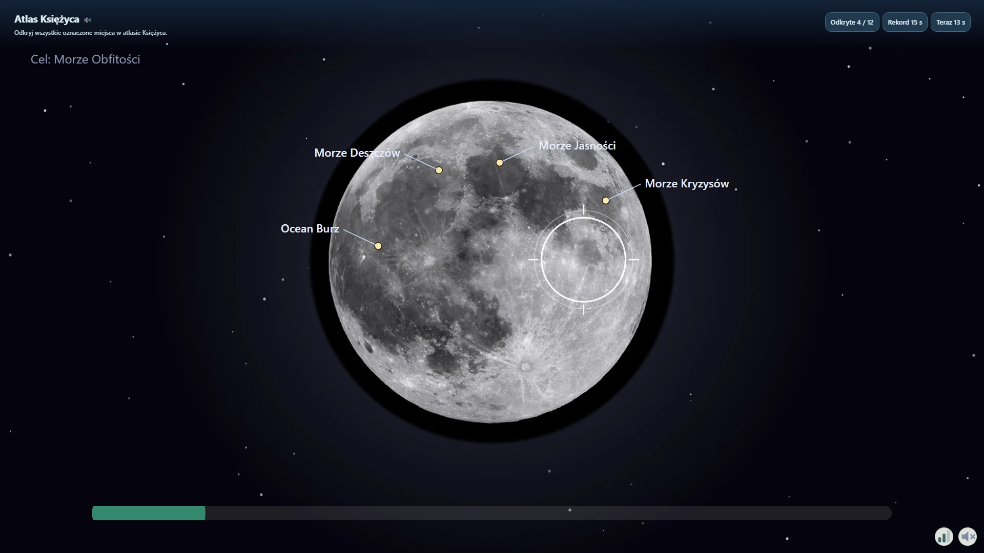 Atlas Księżyca — przykładowy przebieg animacji