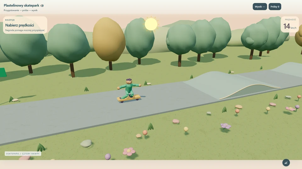 Plastelinowy skatepark: rzeczywisty kadr aktualnej animacji